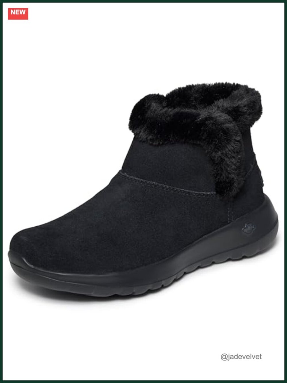 Skechers On-The-Go Joy Suede Ankle Boot with Faux Fur Trim